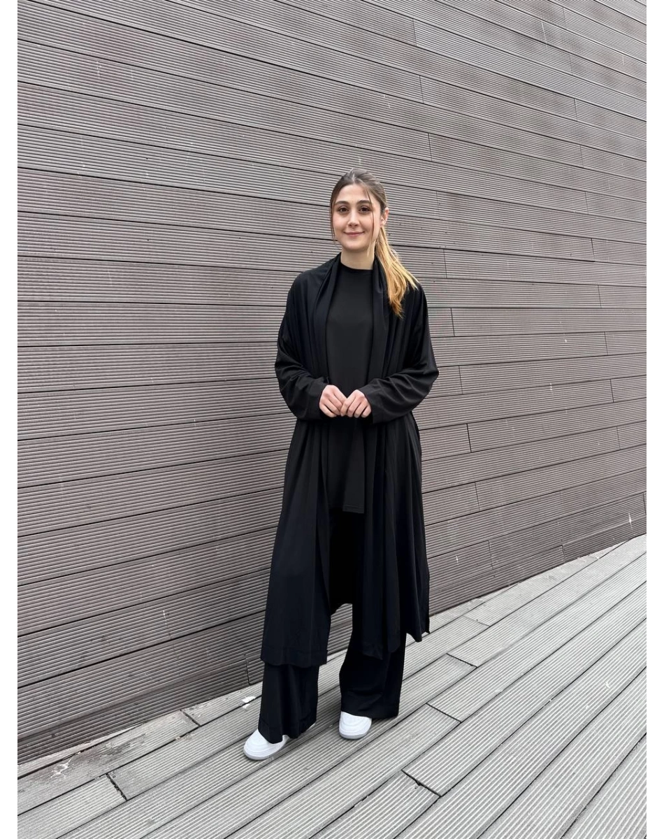 Ceremony 5891 Siyah Uzun Bambu Kap