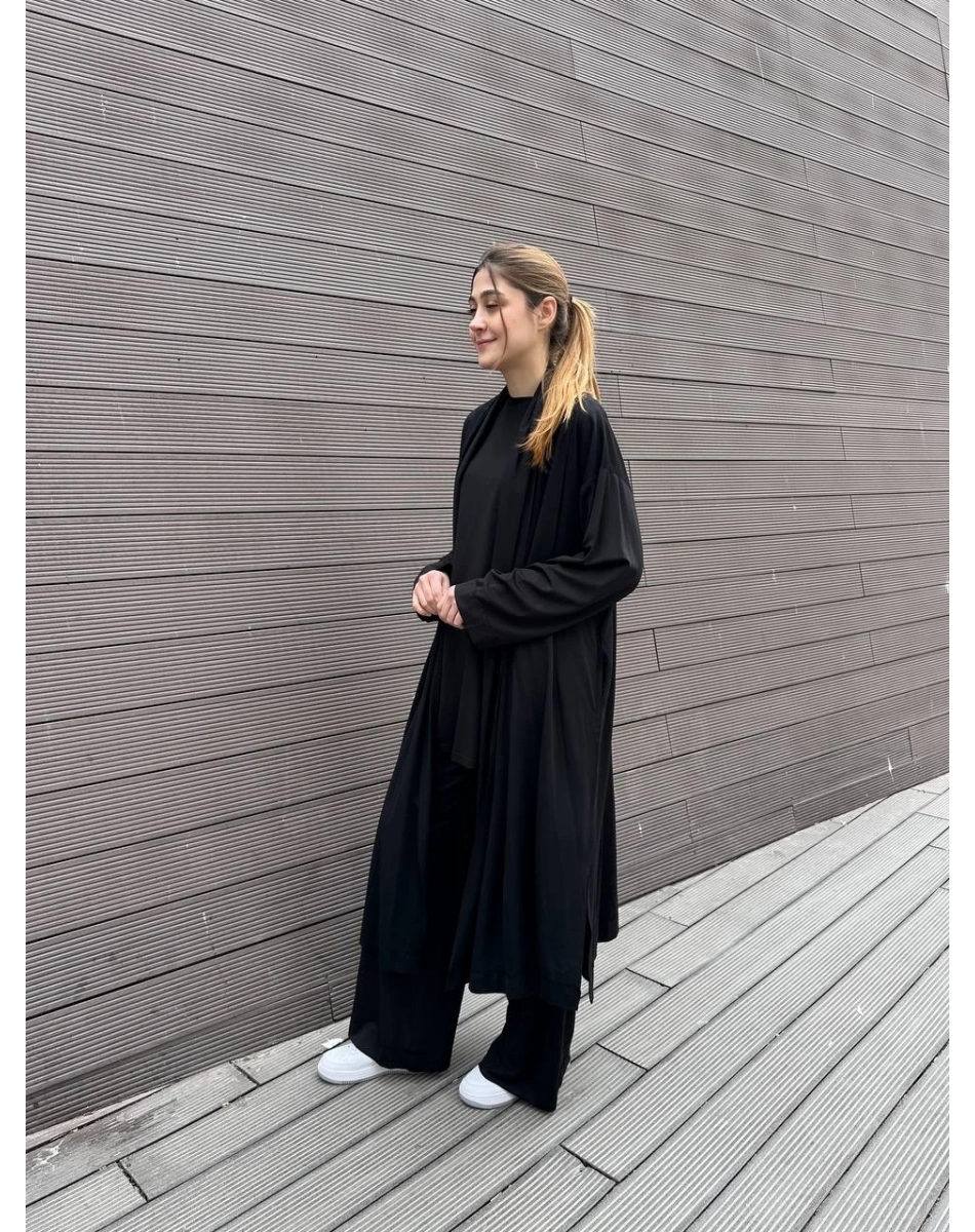 Ceremony 5891 Siyah Uzun Bambu Kap