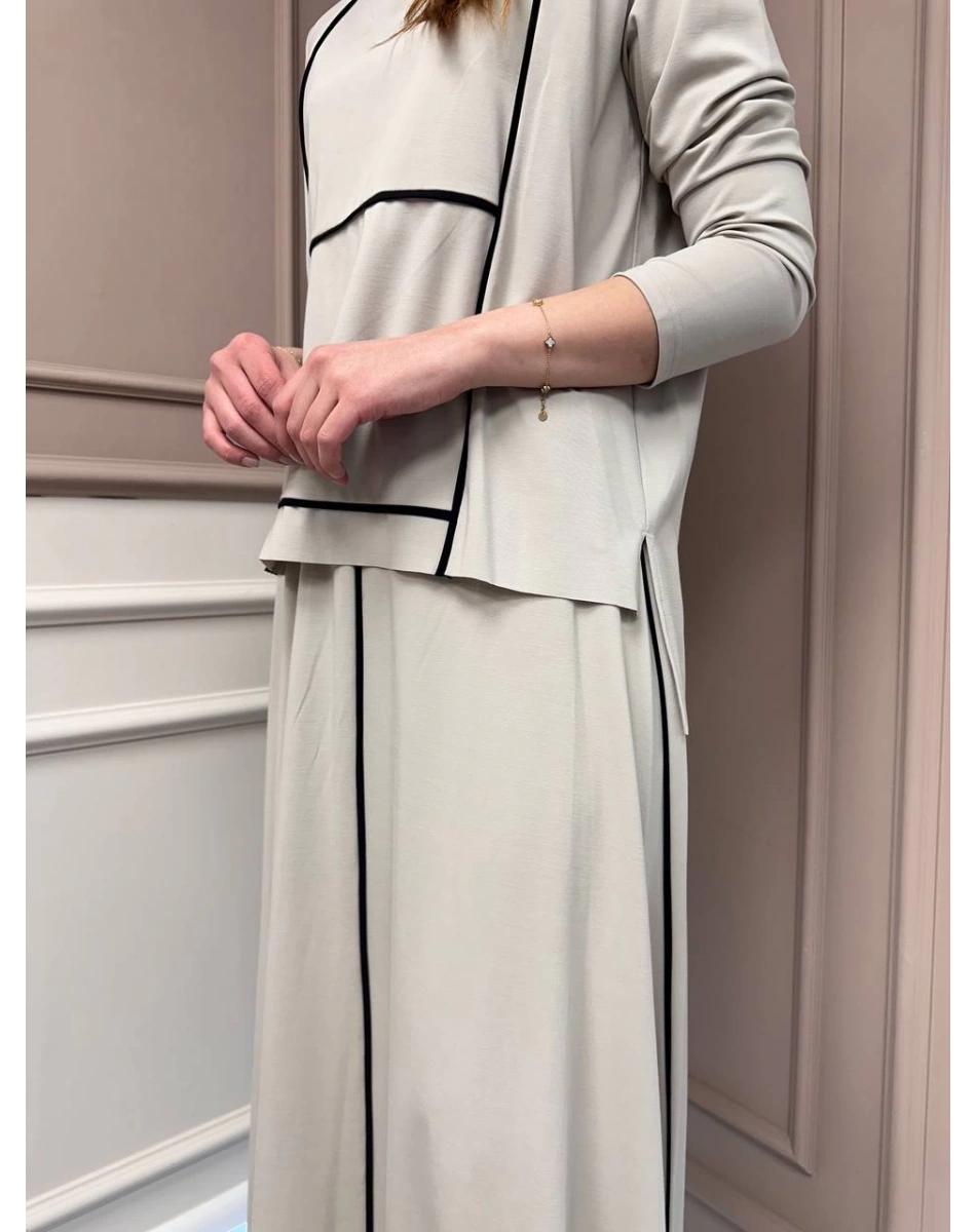 Ceremony 5929 Taş Biye Detaylı Etekli Takım