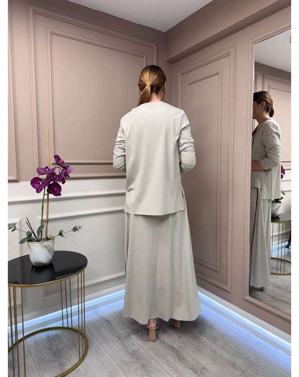 Ceremony 5929 Taş Biye Detaylı Etekli Takım