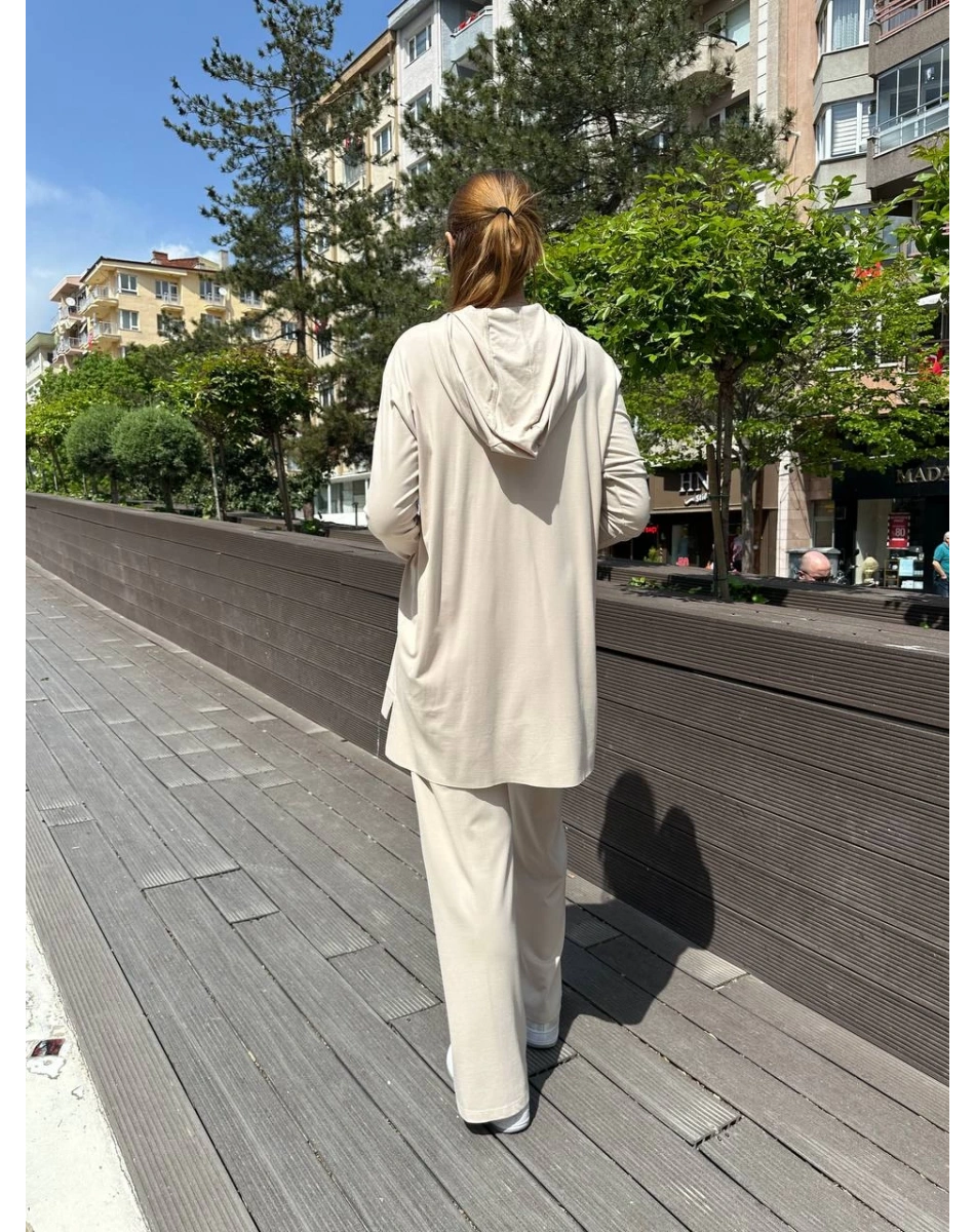 Ceremony 5932 Bej Bambu Pantolonlu İkili Takım