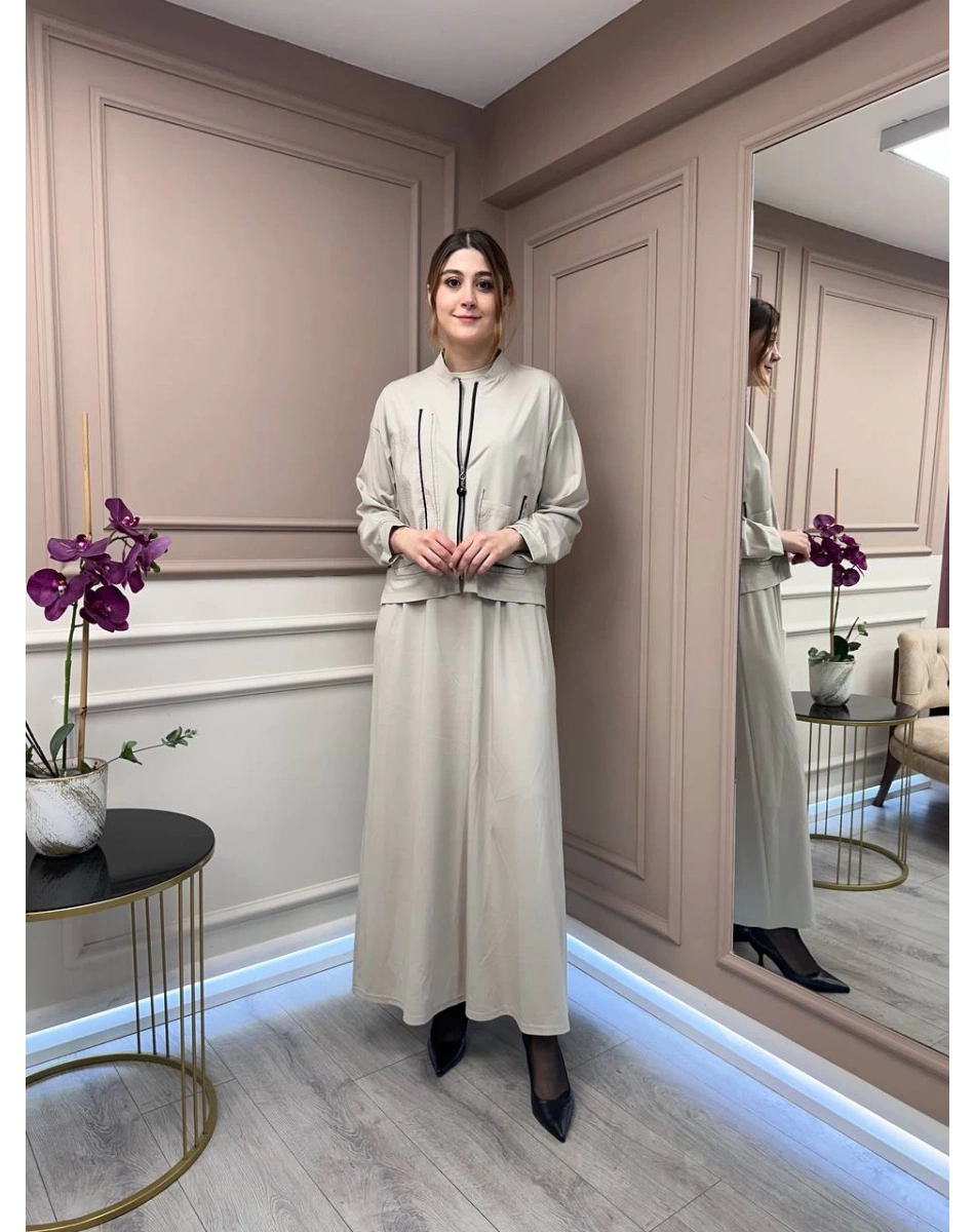 Ceremony 5976 Taş Bomber Ceketli Elbise