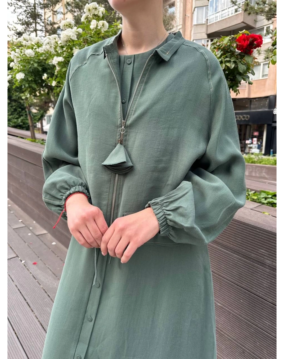 Ceremony 5990 Turmalin Yeşil Ceketli Elbise