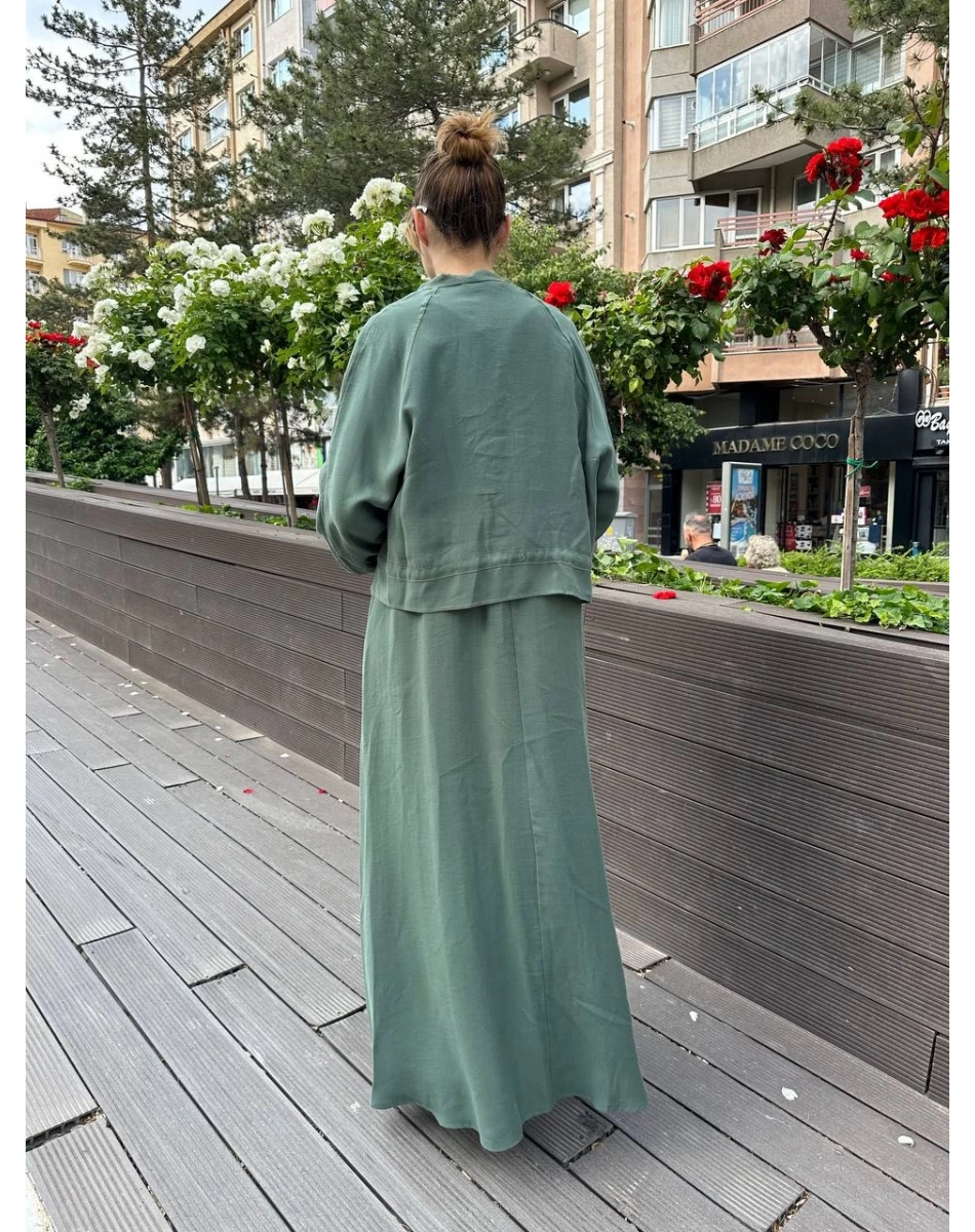 Ceremony 5990 Turmalin Yeşil Ceketli Elbise