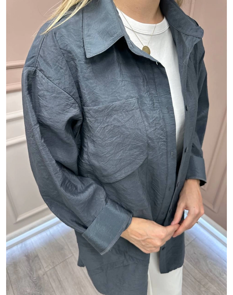 Ceremony 6148 Antrasit Cep Detaylı Gömlek