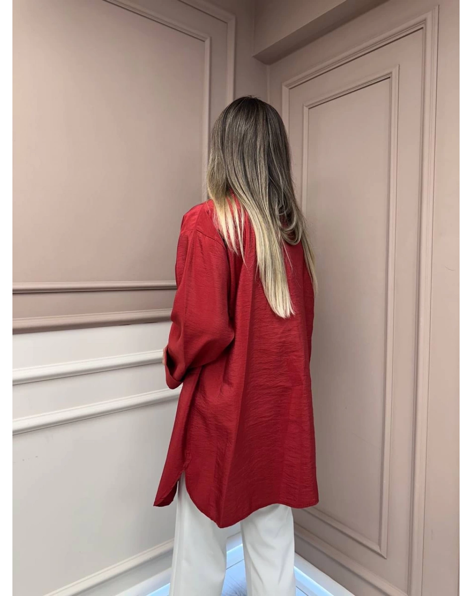 Ceremony 6148 Bordo Cep Detaylı Gömlek