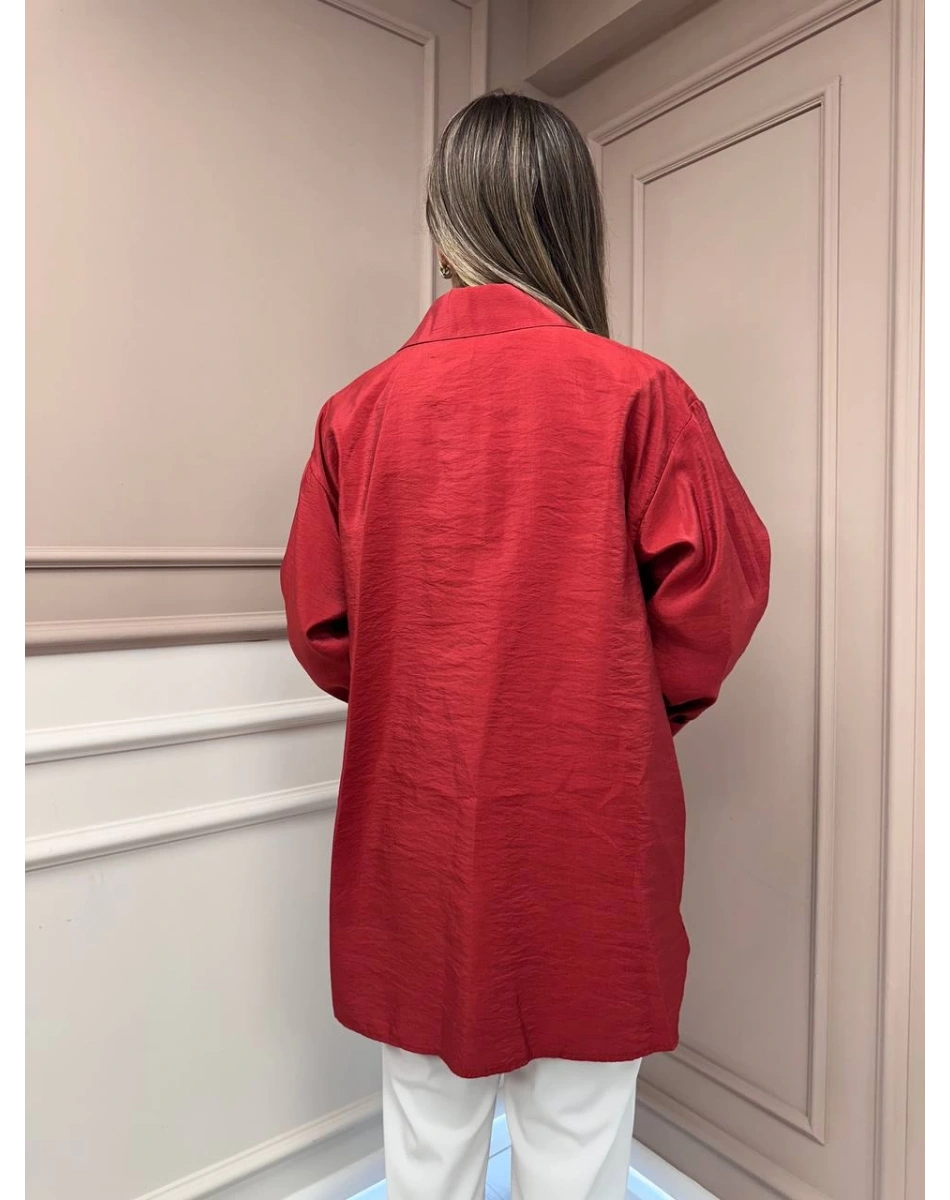 Ceremony 6148 Bordo Cep Detaylı Gömlek