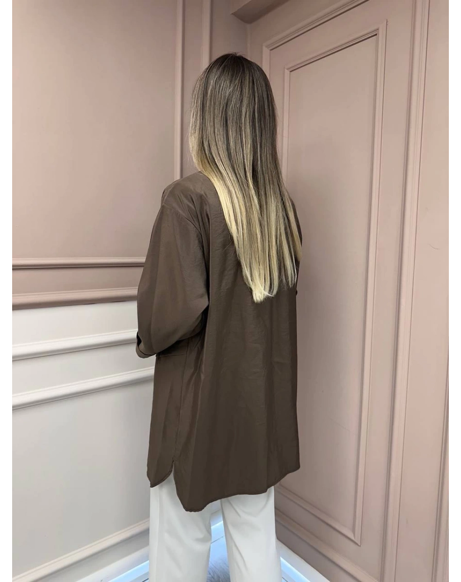 Ceremony 6148 Kahve Cep Detaylı Gömlek