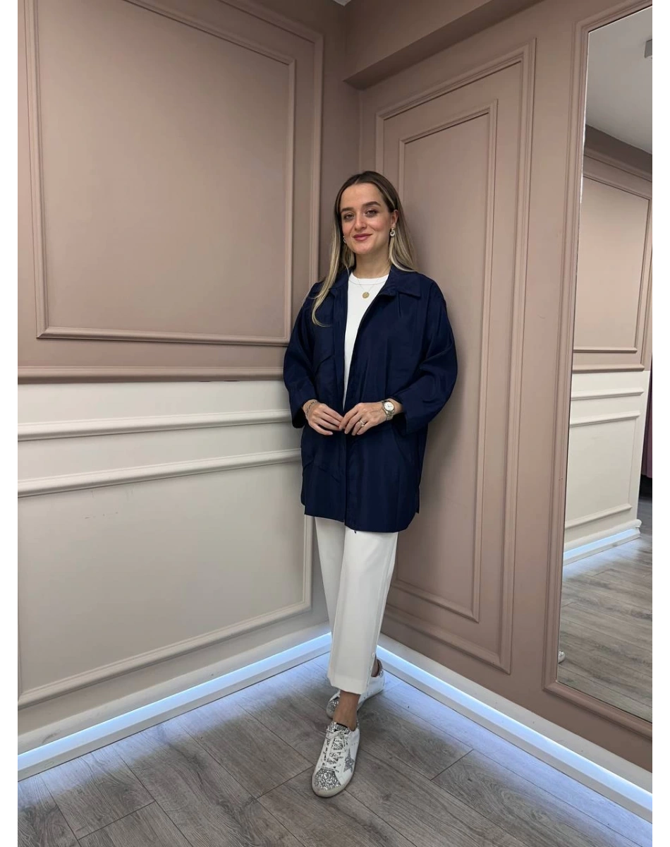 Ceremony 6148 Lacivert Cep Detaylı Gömlek