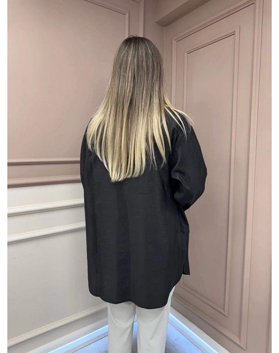 Ceremony 6148 Siyah Cep Detaylı Gömlek