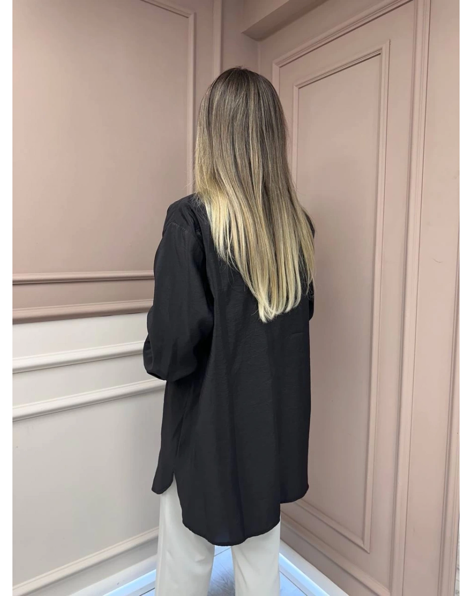 Ceremony 6148 Siyah Cep Detaylı Gömlek