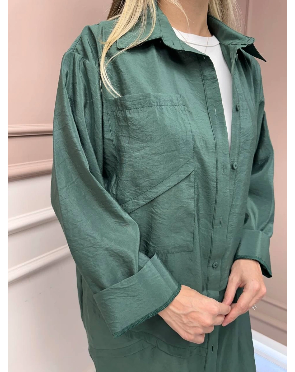 Ceremony 6148 Yeşil Cep Detaylı Gömlek