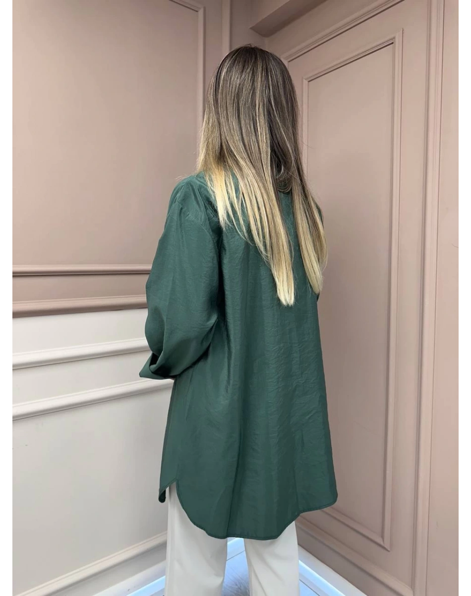 Ceremony 6148 Yeşil Cep Detaylı Gömlek