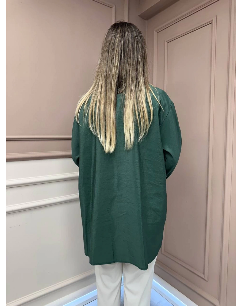 Ceremony 6148 Yeşil Cep Detaylı Gömlek