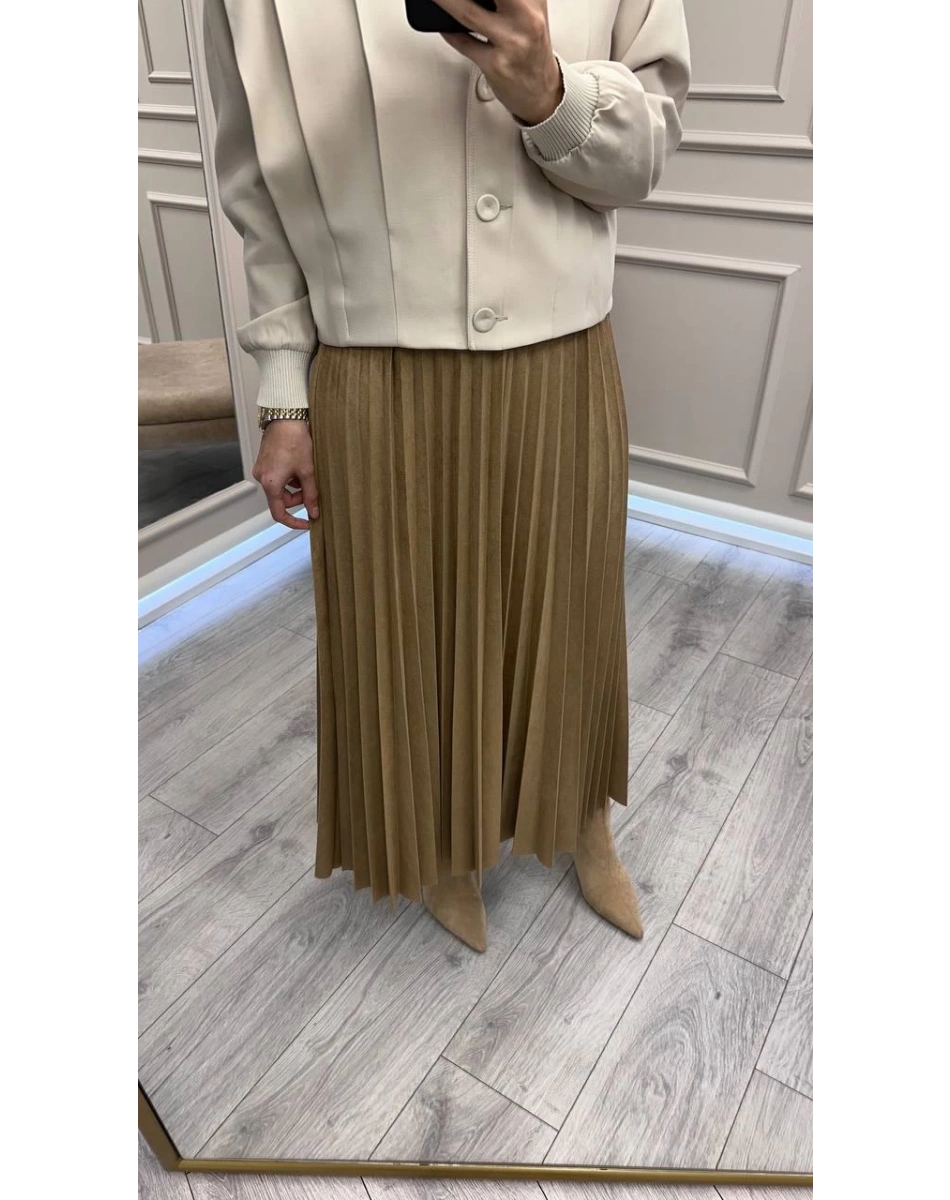 Ceremony 6622 Camel Süet Etek