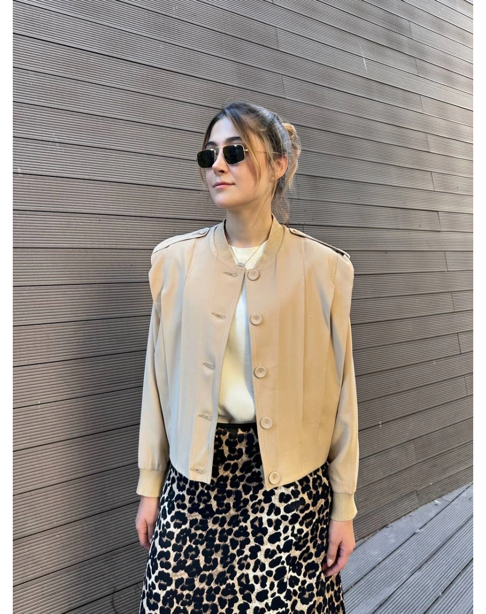 Ceremony 6817 Camel Apoletli Kısa Ceket