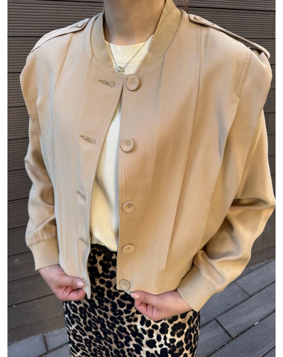 Ceremony 6817 Camel Apoletli Kısa Ceket