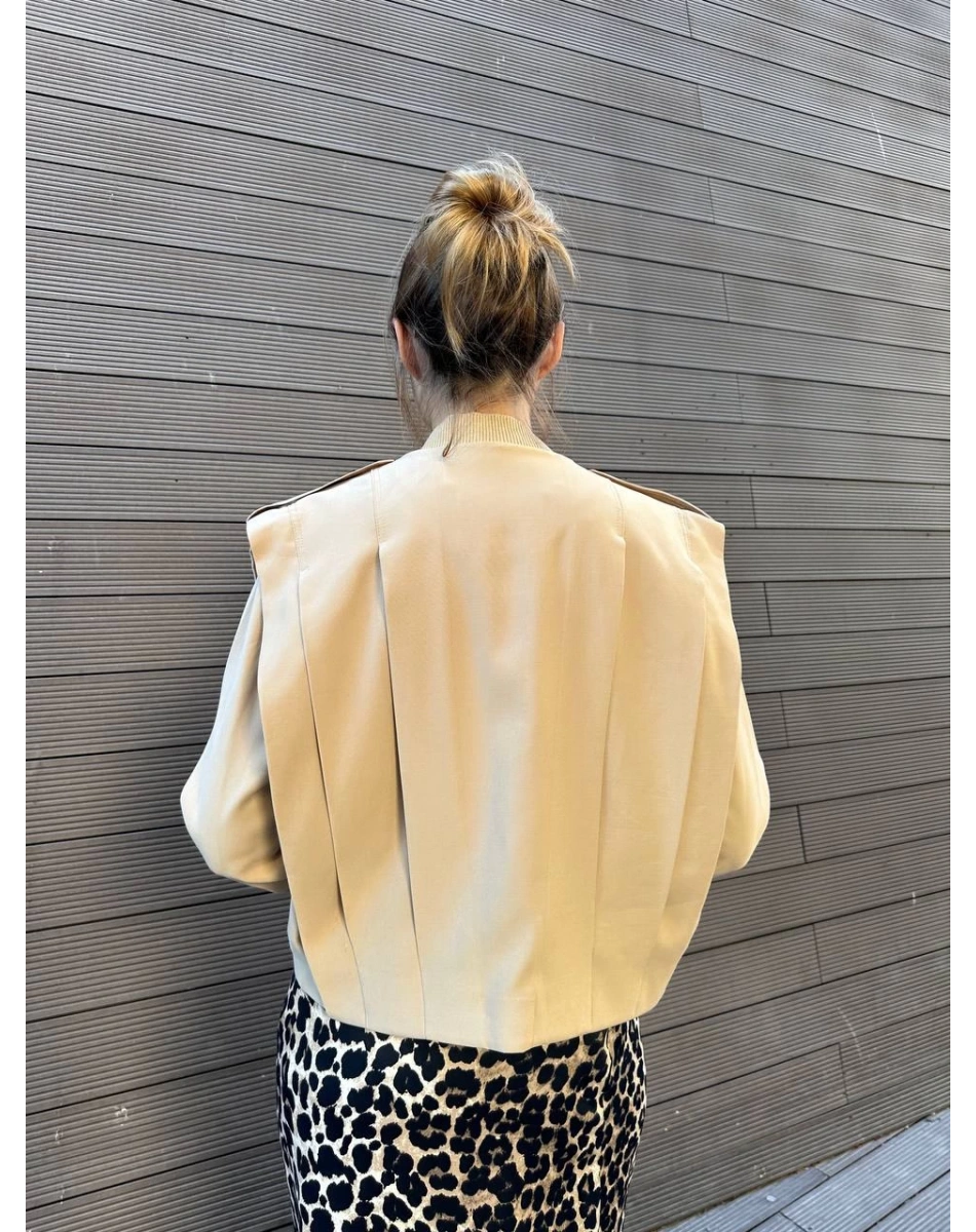 Ceremony 6817 Camel Apoletli Kısa Ceket