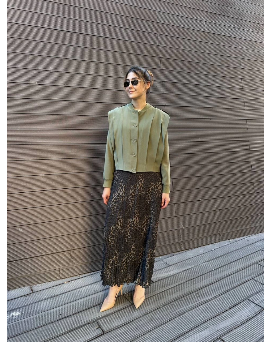 Ceremony 6817 Haki Apoletli Kısa Ceket