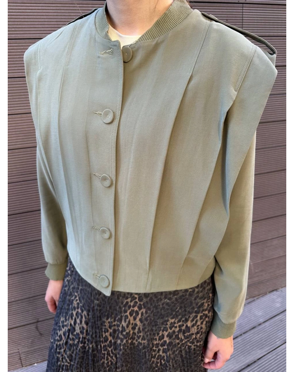 Ceremony 6817 Haki Apoletli Kısa Ceket