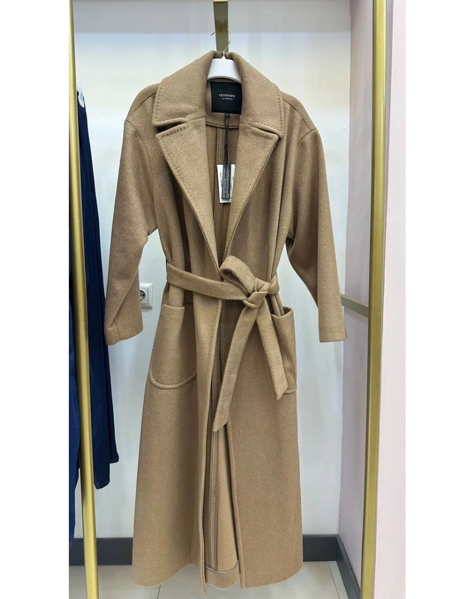 Ceremony 6827 Camel Cep Detaylı Kaban