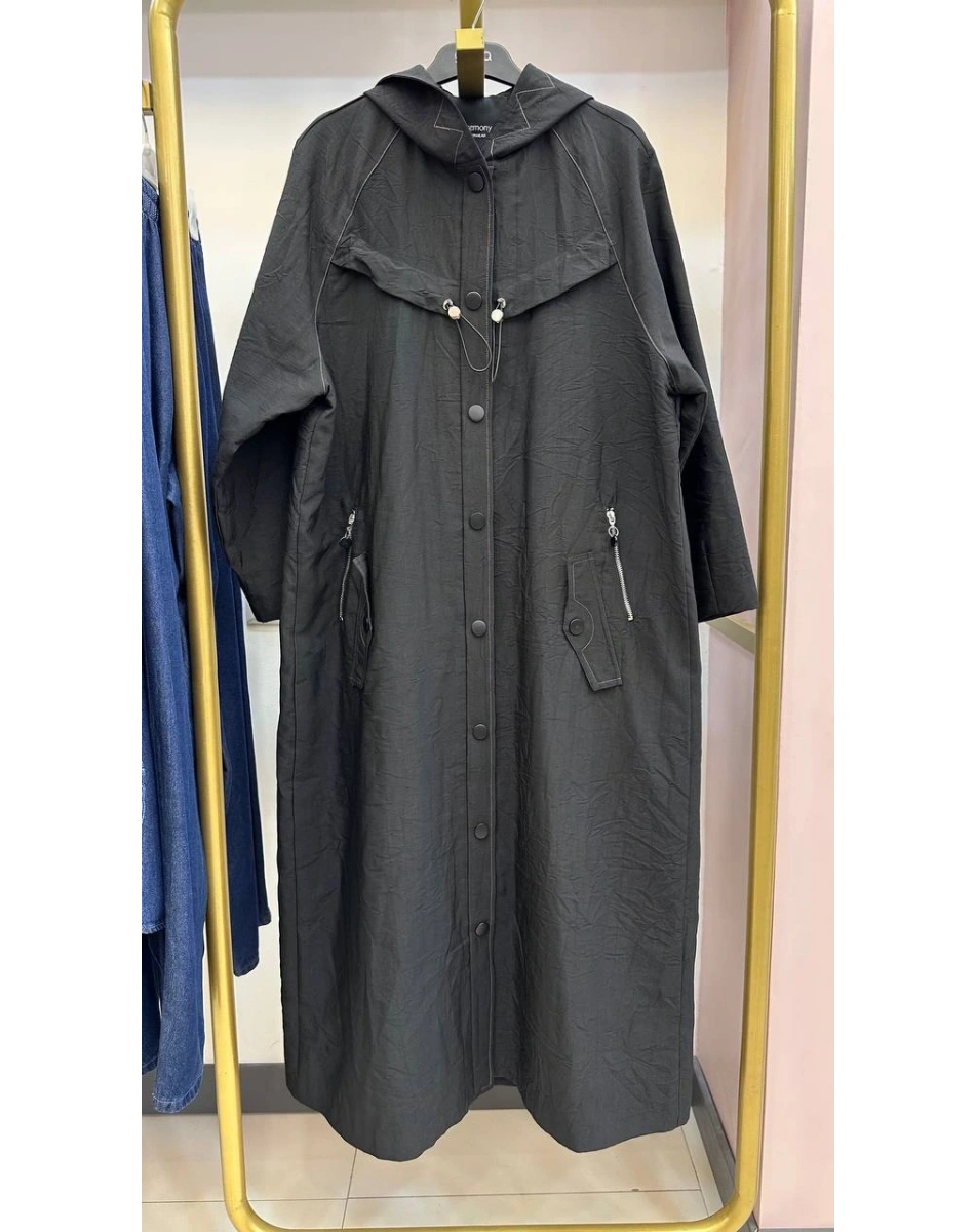 Ceremony 6844 Siyah Fermuar Detaylı Kap