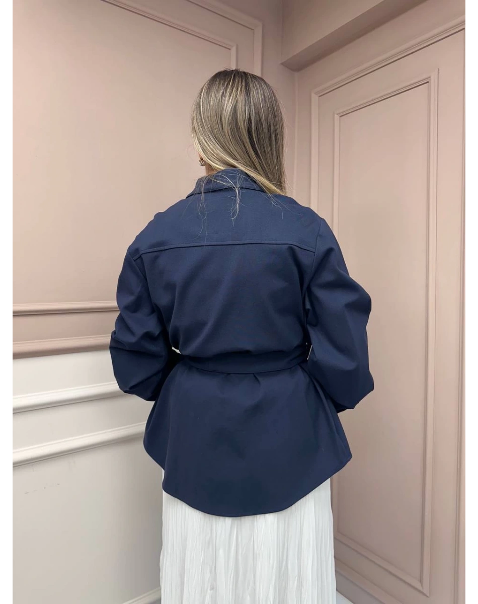 Ceremony 6849 Lacivert Önü Açık Şal Yaka Ceket