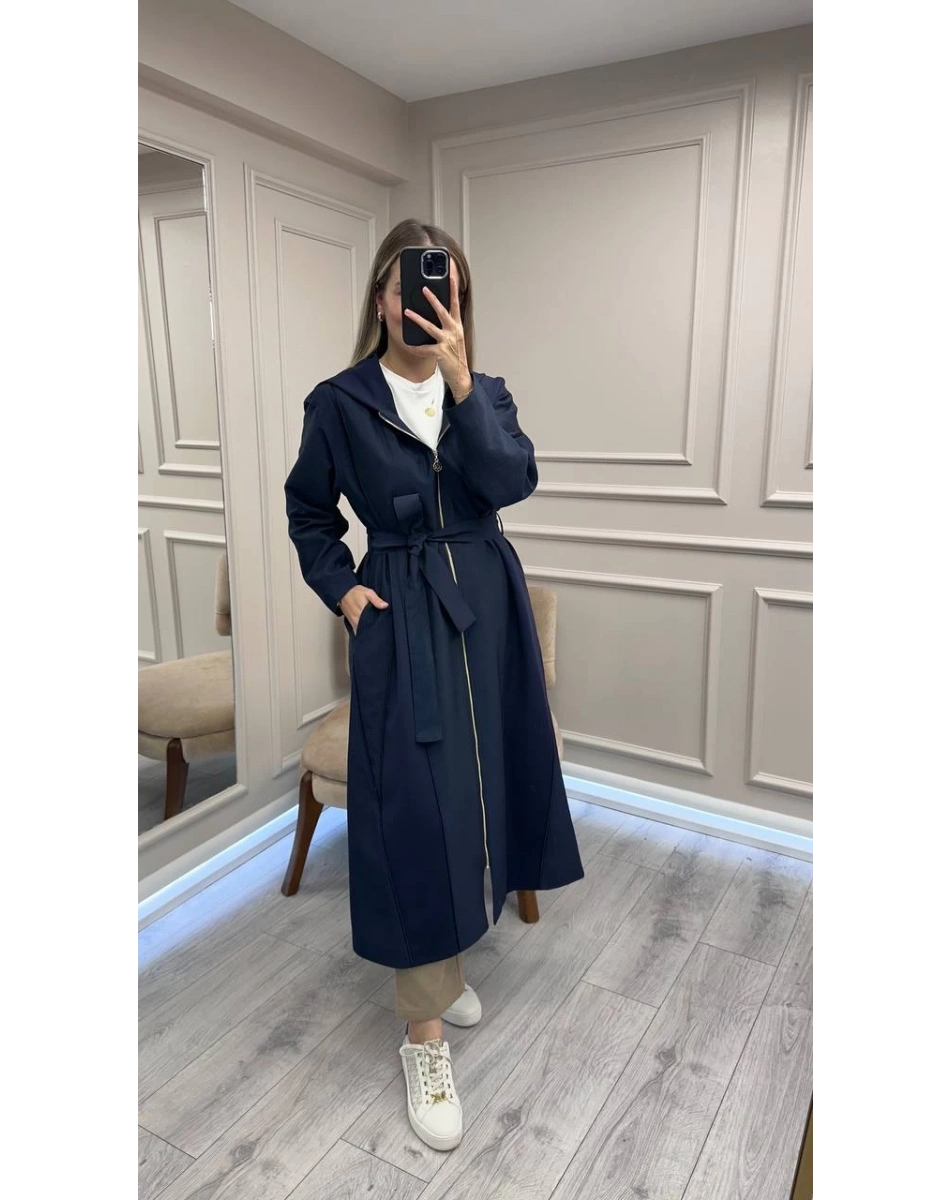 Ceremony 6897 Lacivert Biye Detaylı Kap