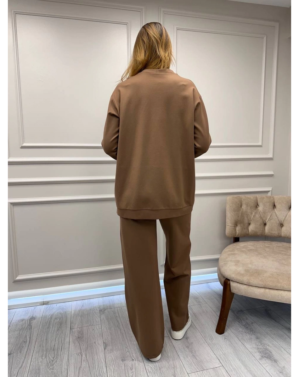 Ceremony 6932 Camel Dantel Detaylı İkili Takım