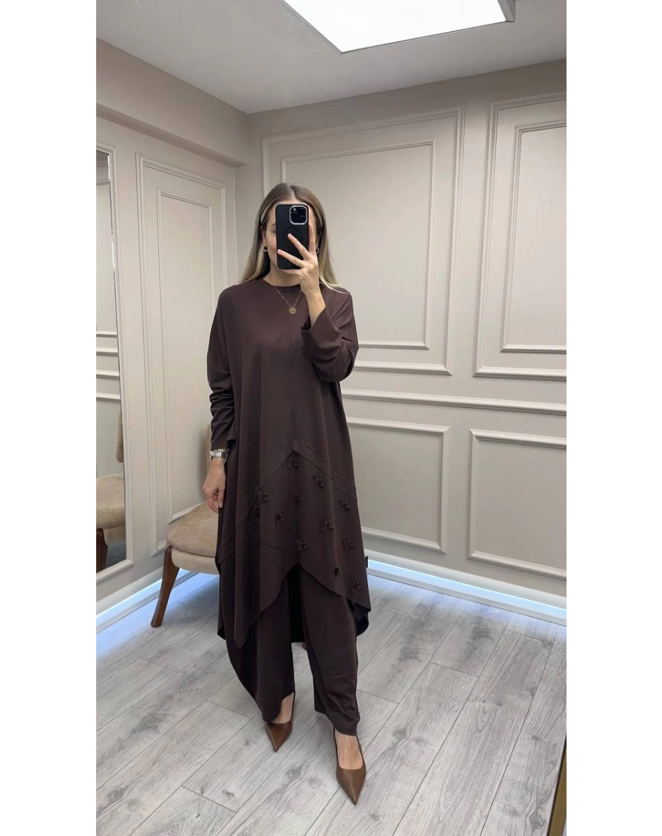 Ceremony 6937 Kahverengi Önü Anvelop Takım