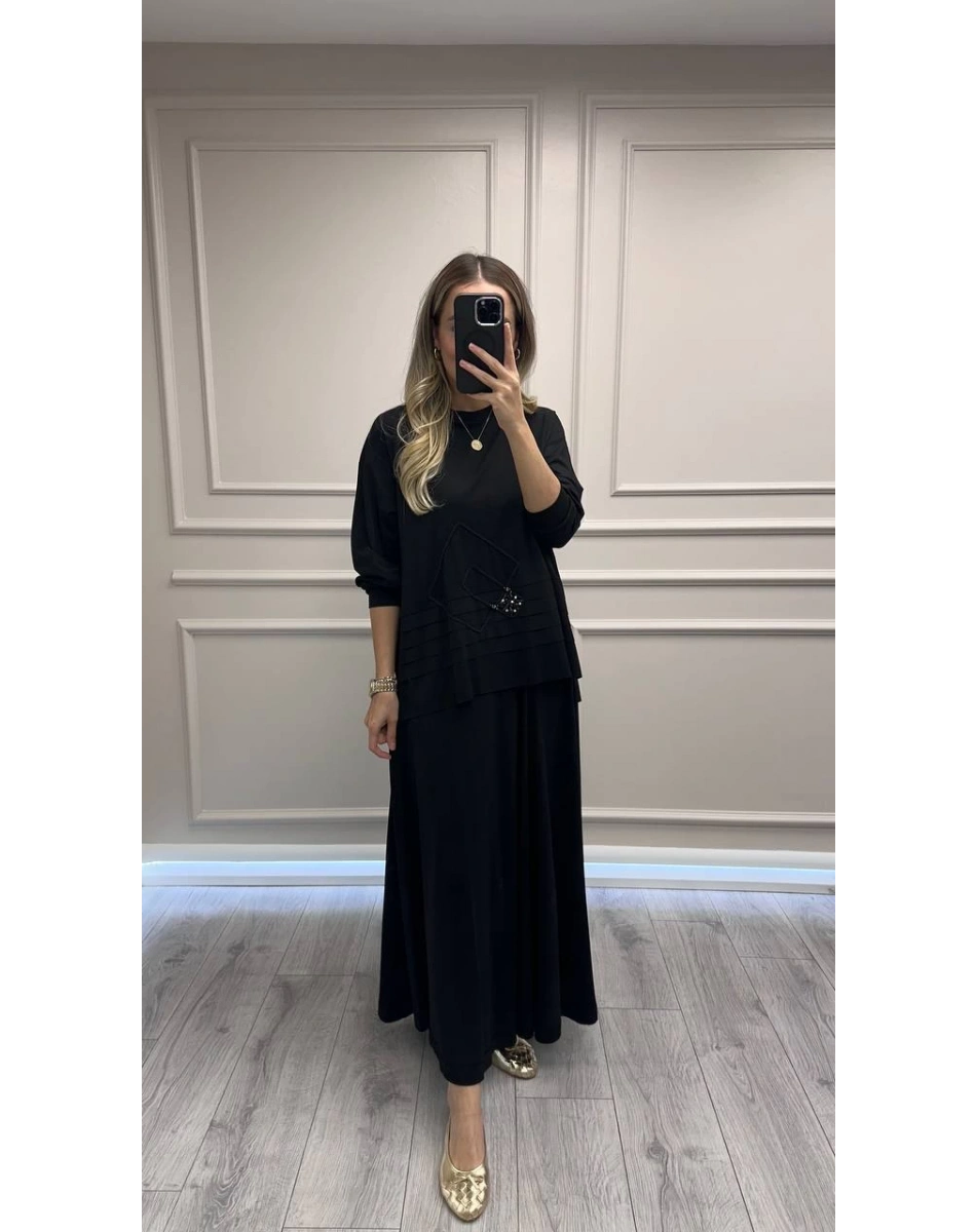 Ceremony 6953 Siyah Etekli Takım