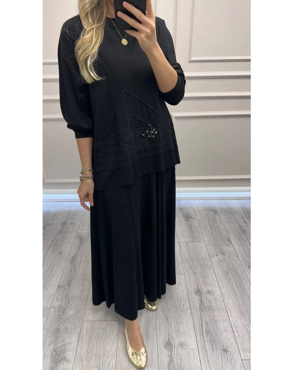 Ceremony 6953 Siyah Etekli Takım