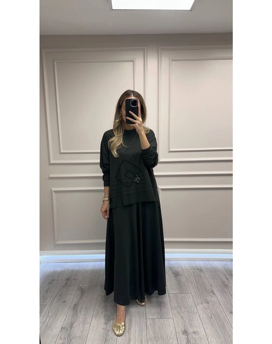 Ceremony 6953 Yeşil Etekli Takım