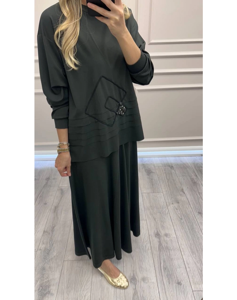 Ceremony 6953 Yeşil Etekli Takım