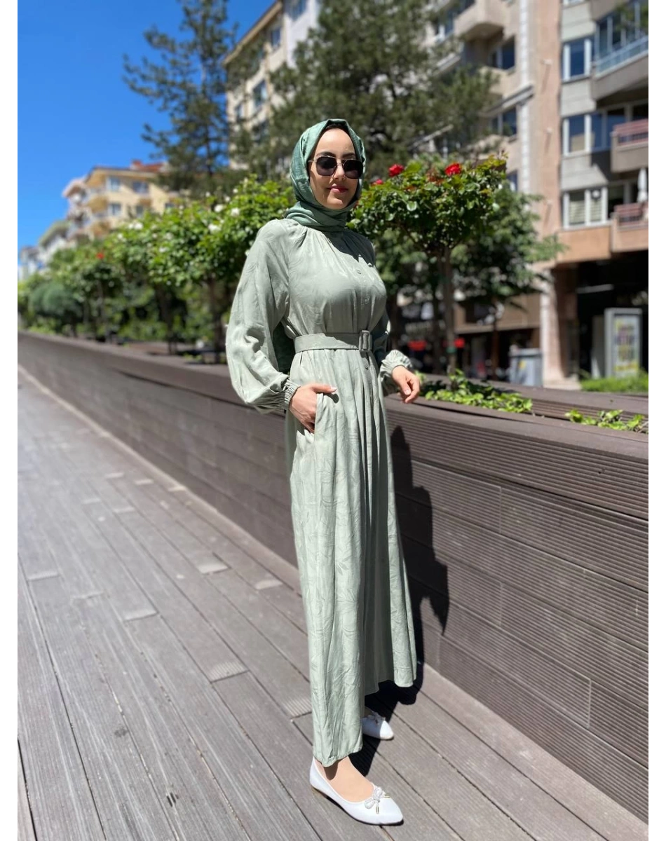 Cloche CL3365 Yeşil Mia Elbise