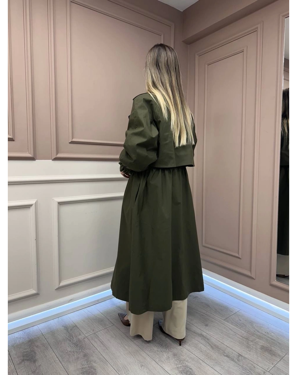 Exquise E25K05103015 Haki Daniele Trençkot