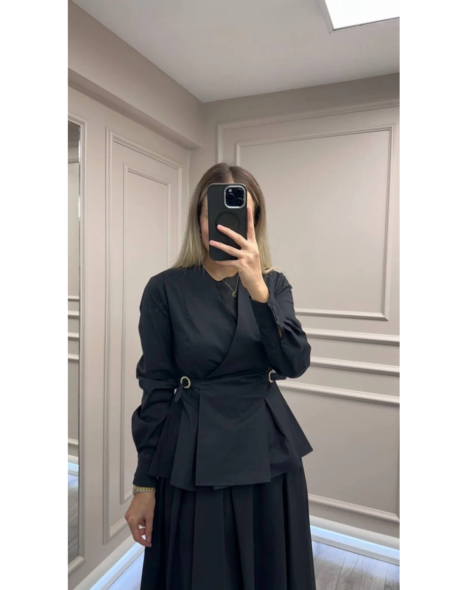 Exquise E25K05108009 Siyah Ashlynn Gömlek