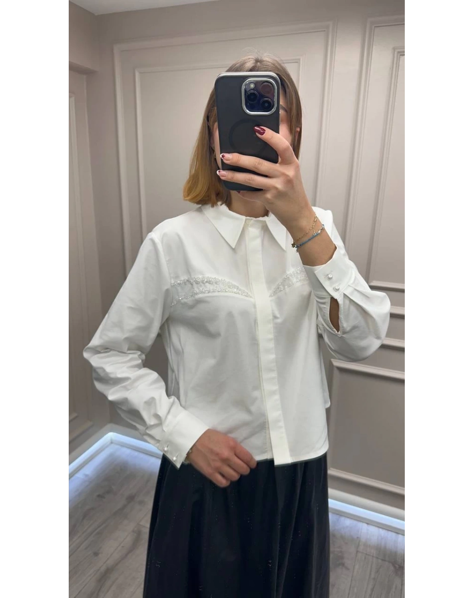 Exquise E25K05108020 Kemik Lilac Gömlek