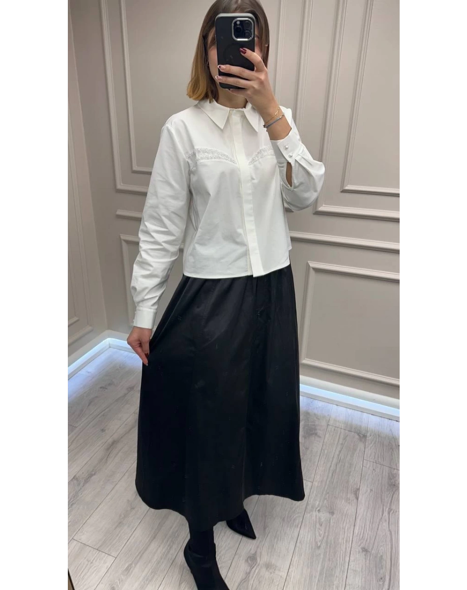 Exquise E25K05108020 Kemik Lilac Gömlek