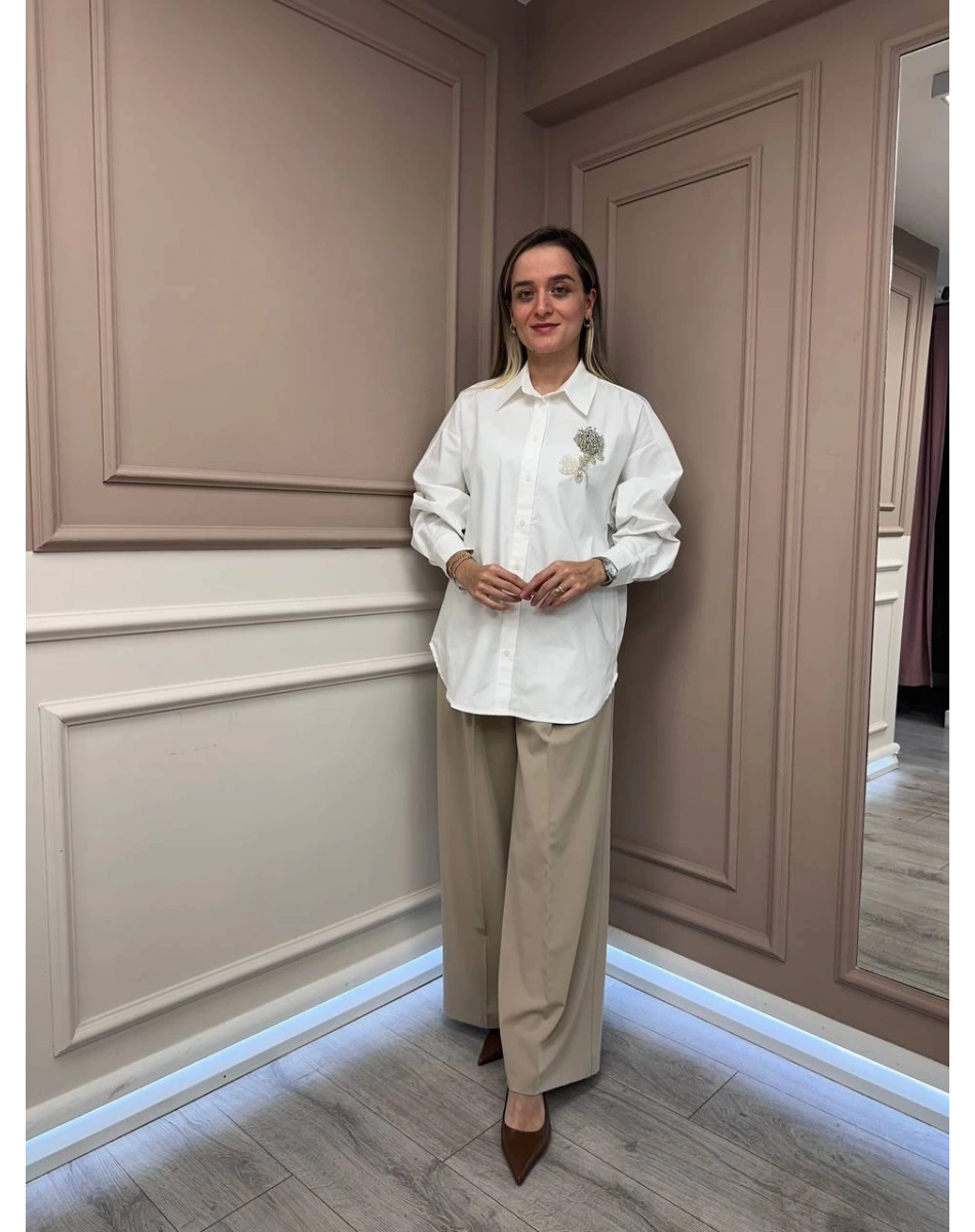 Exquise E25K05108025 Kemik Jaelyn Gömlek