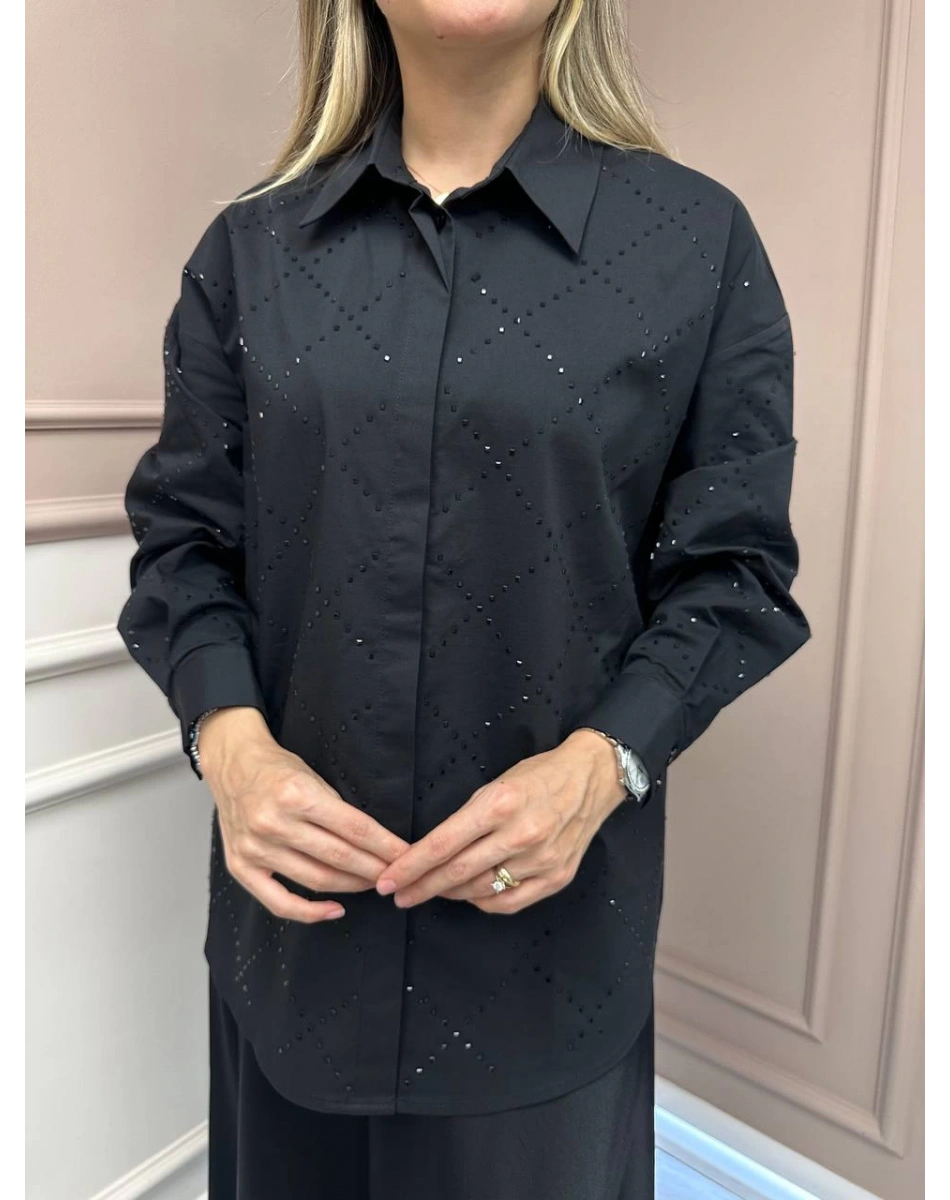 Exquise E25K05108034 Siyah Kaelyn Gömlek