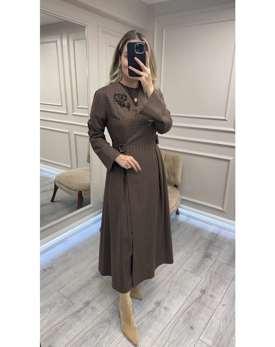 Exquise E25K05118030 Aıla Çok Renkli Elbise