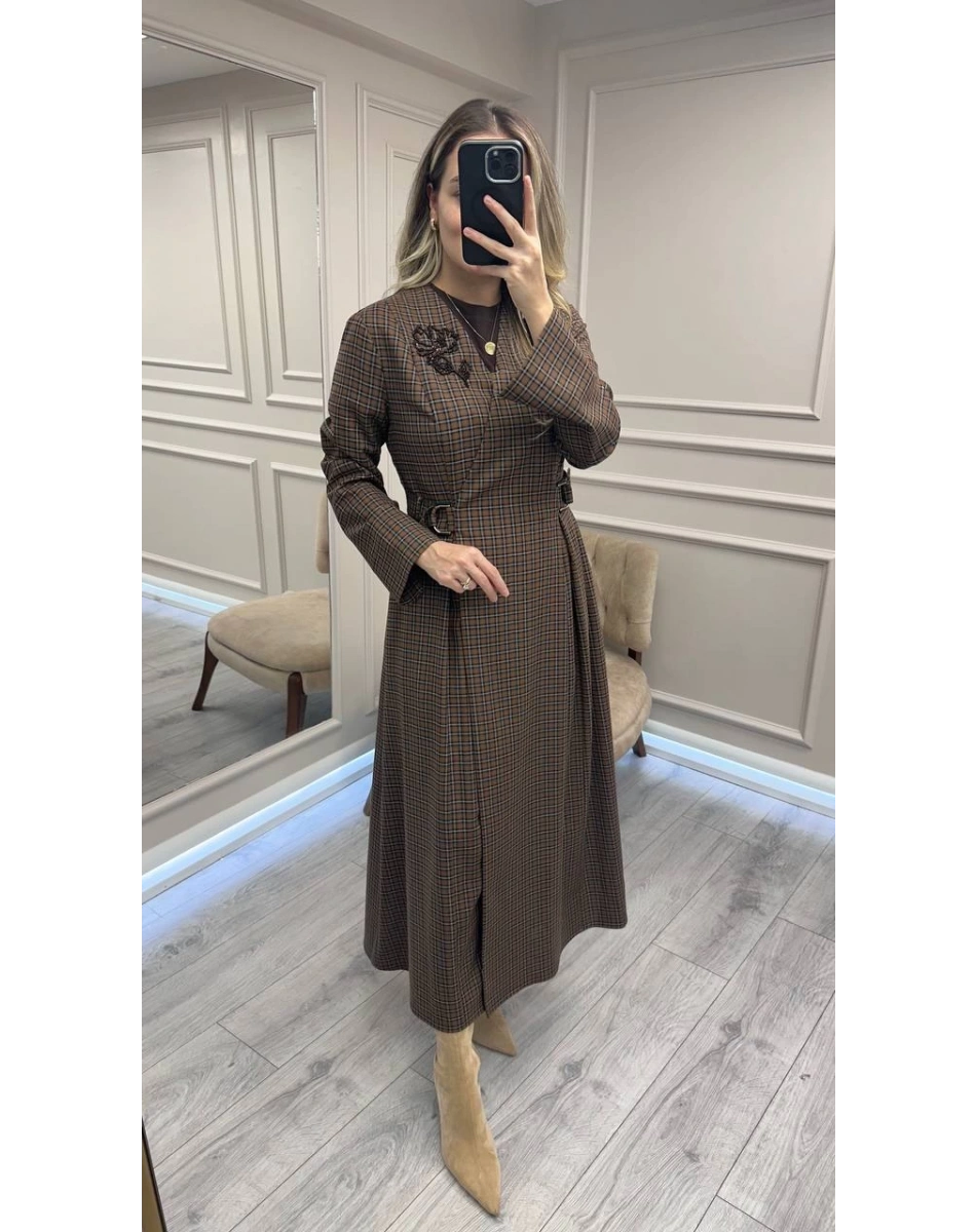 Exquise E25K05118030 Aıla Çok Renkli Elbise