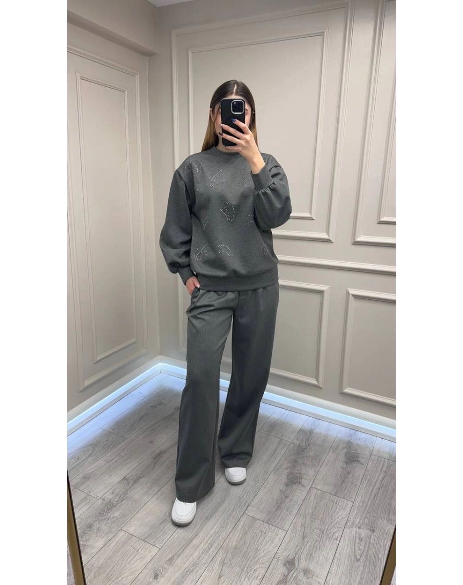 Exquise E25K05175002 Antrasit Fara Sweat