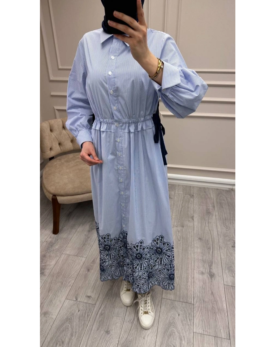 Exquise E26Y06218077 Mavi Wilhelmina Elbise