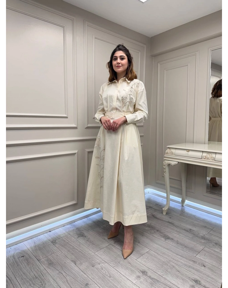 Exquise E26Y06218273 Krem Delrico Elbise