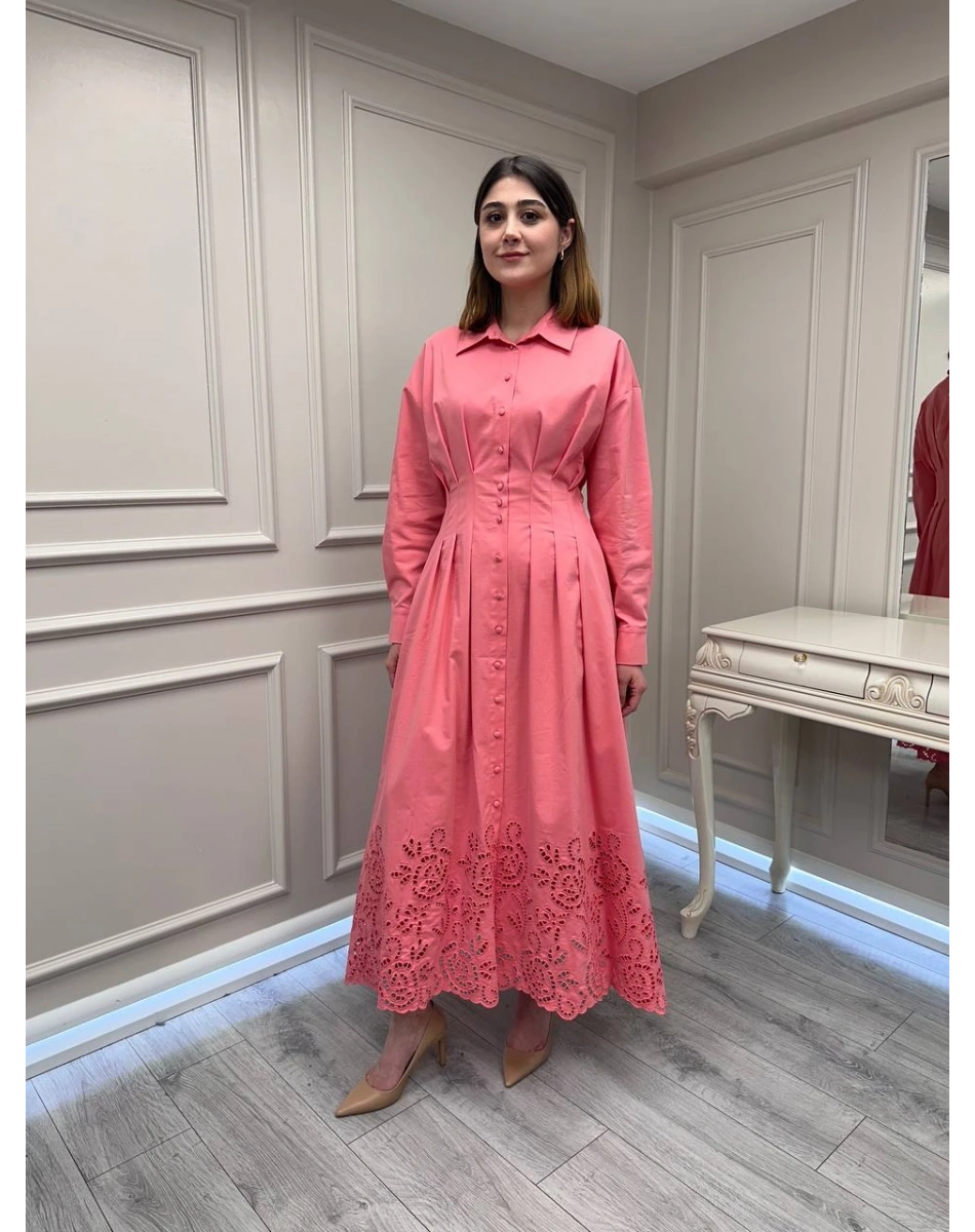 Exquise E26Y06218333 Pembe Faun Elbise