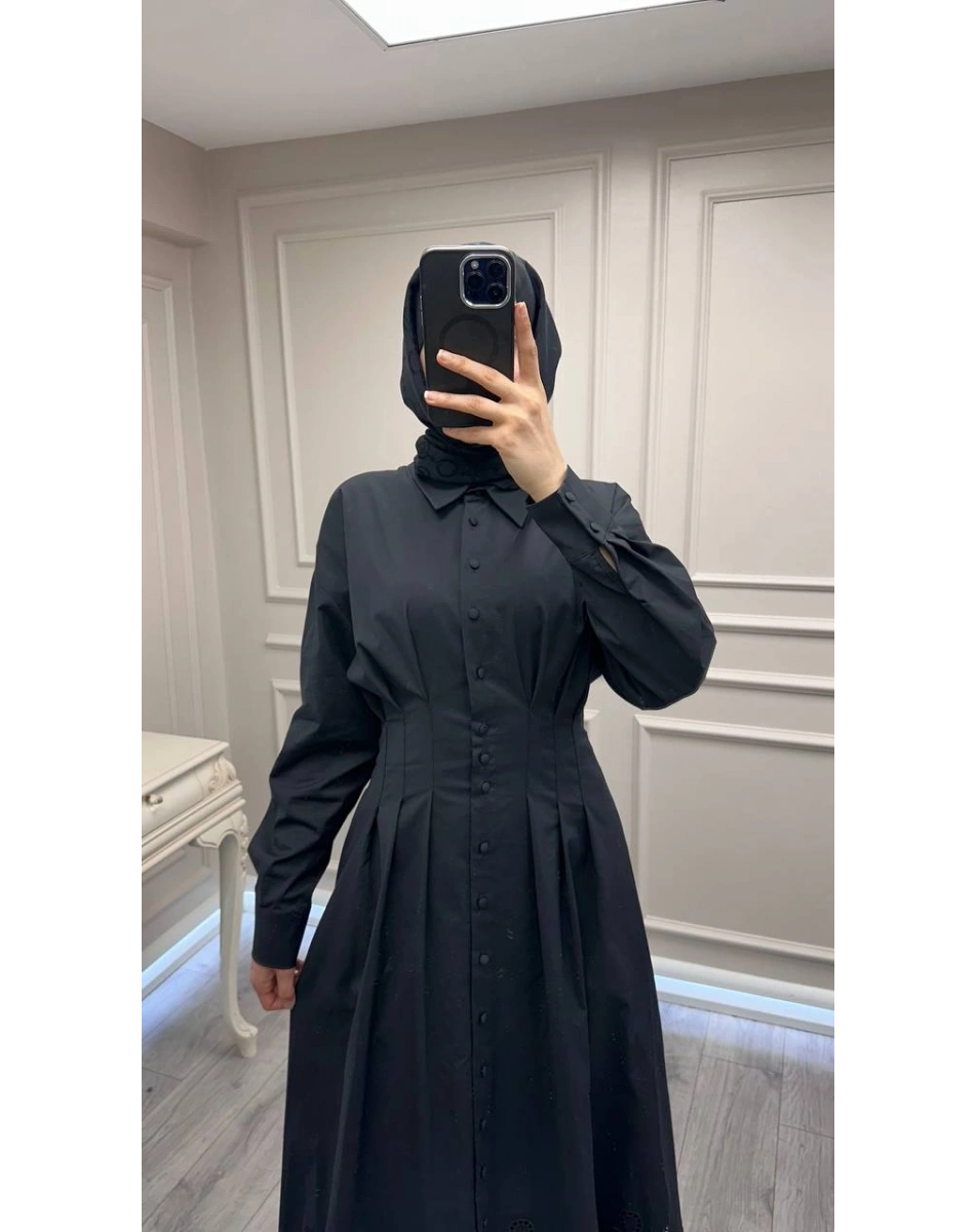 Exquise E26Y06218333 Siyah Faun Elbise