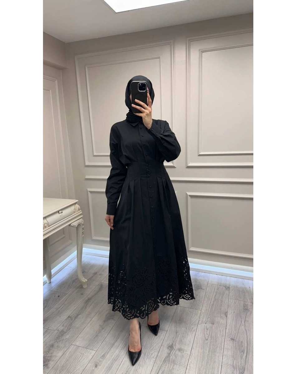 Exquise E26Y06218333 Siyah Faun Elbise