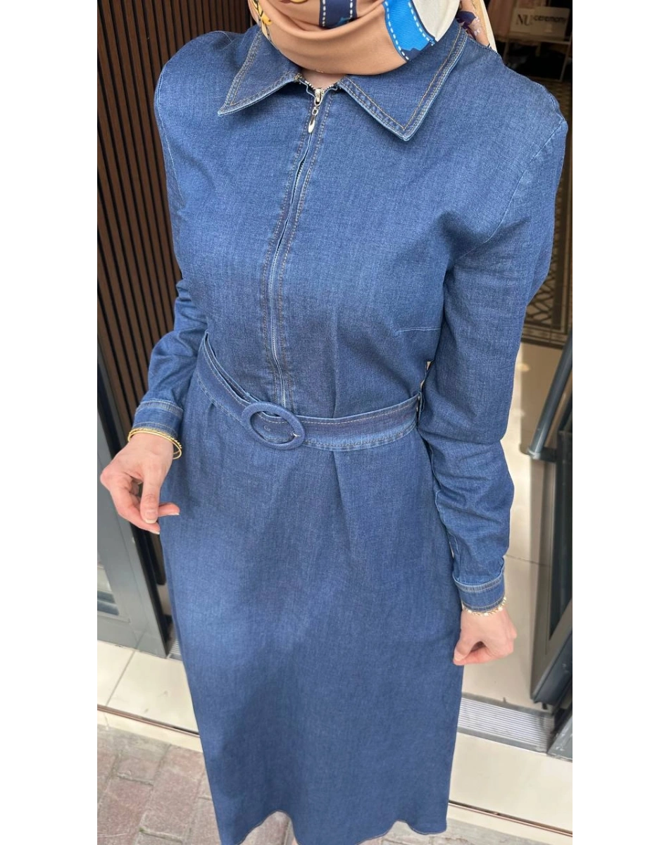 Exquise E26Y06218335 Mavi Finis Elbise